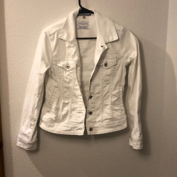 Levi's Jackets & Coats Levis White Denim Trucker Jacket Poshmark